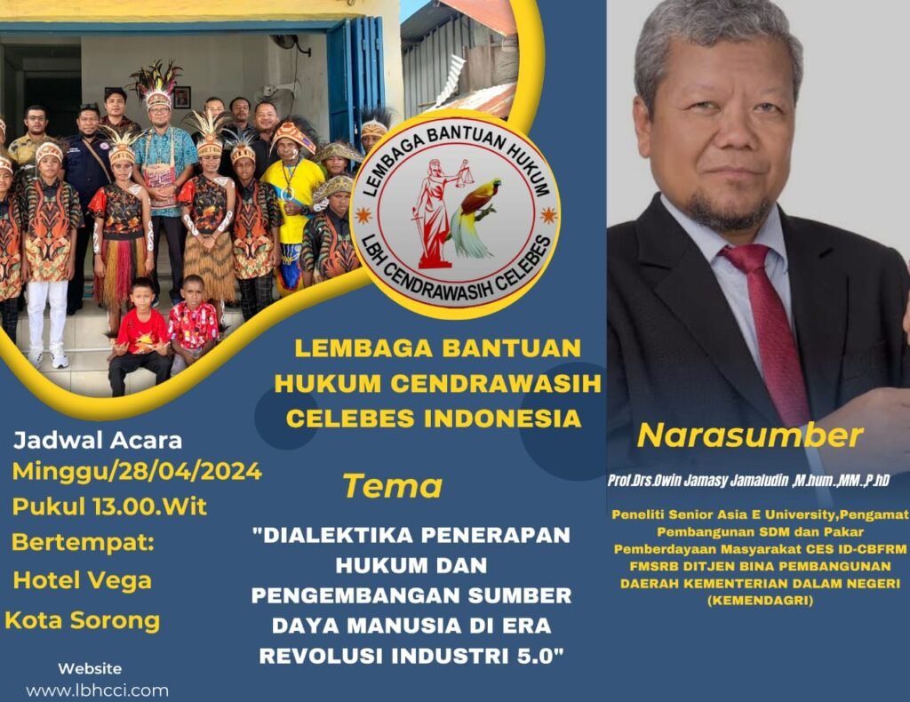 Portal Berita Indonesia dan Dunia Terkini Hari Ini, Update Harian Terbaru, Terlengkap, Tajam, Aktual dan Berimbang. DIALETIKA PENERAPAN HUKUM DAN PENGEMBANGAN SDM DI ERA REVOLUSI INDUSTRI 5.0 DIBUKA SECARA RESMI OLEH DIREKTUR LBH CCI RUSDI,SH.,CFLE - Teropong Rakyat