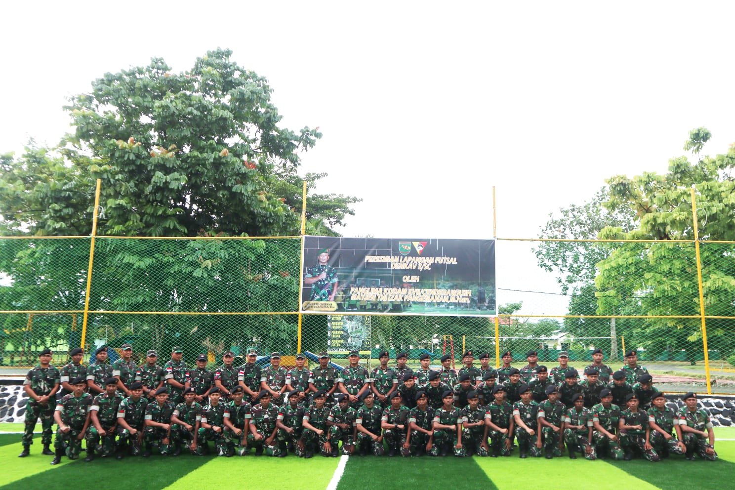 Pangdam Cenderawasih Resmikan Lapangan Futsal Denkav 3/SC