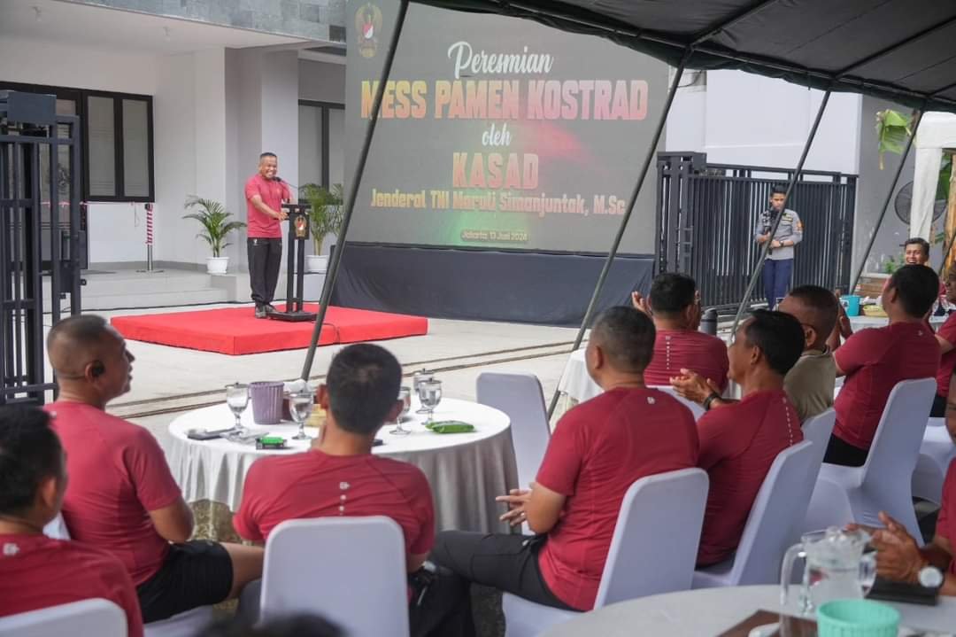 Kasad di Dampingi Pangkostrad Resmikan Mess Pamen Kostrad