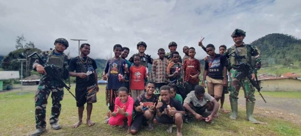 Satgas Buaya Putih Edukasi Anak Papua Cara Merawat Kebersihan Gigi - Teropong Rakyat