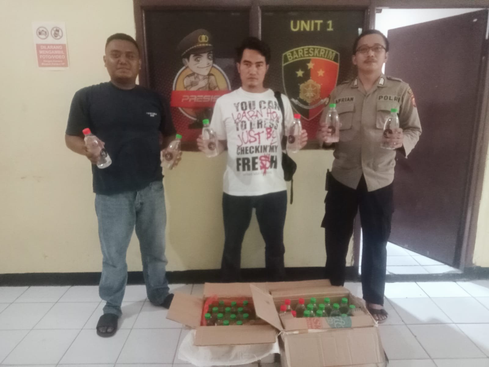 Diduga Ilegal, Unit Reskrim Polsek Parung Panjang Amankan Arak Bali