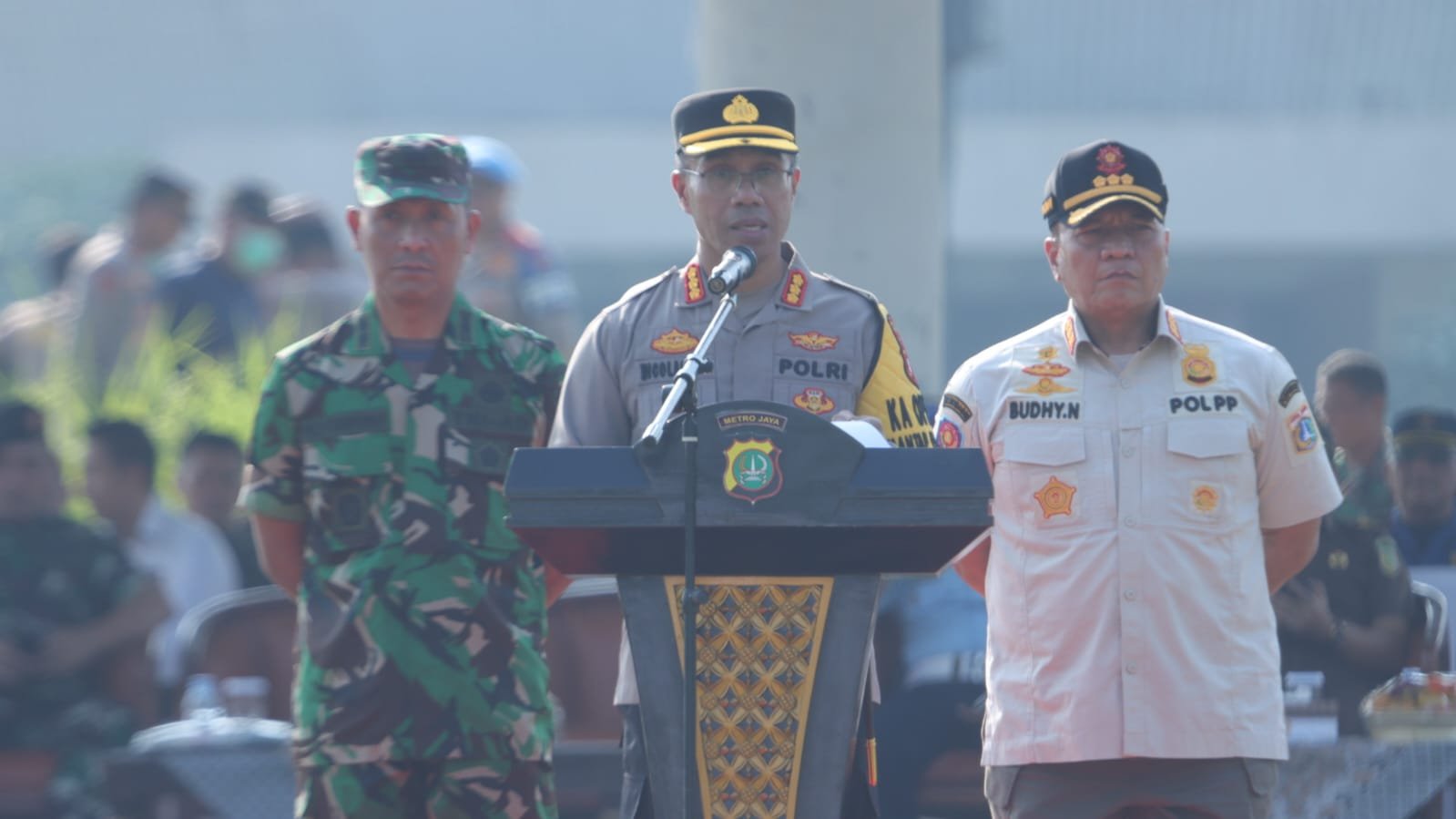 Kapolres Metro Jakarta Timur Pimpin Apel Gelar Pasukan Dalam Pengamanan Ops Mantap Praja Jaya 2024