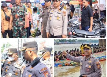 Kapolres Kuansing Hadiri Hari Kedua Event Nasional Pacu Jalur Tradisional 2024 di Teluk Kuantan - TeropongRakyat.co