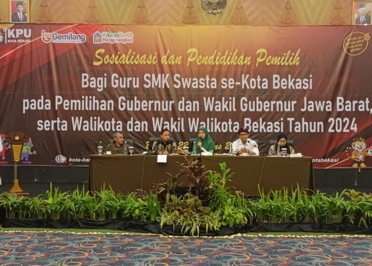 KPU Gelar Sosialisasi dan Pendidikan Pemilih Bagi Guru SMK Swasta se-Kota Bekasi - TeropongRakyat.co