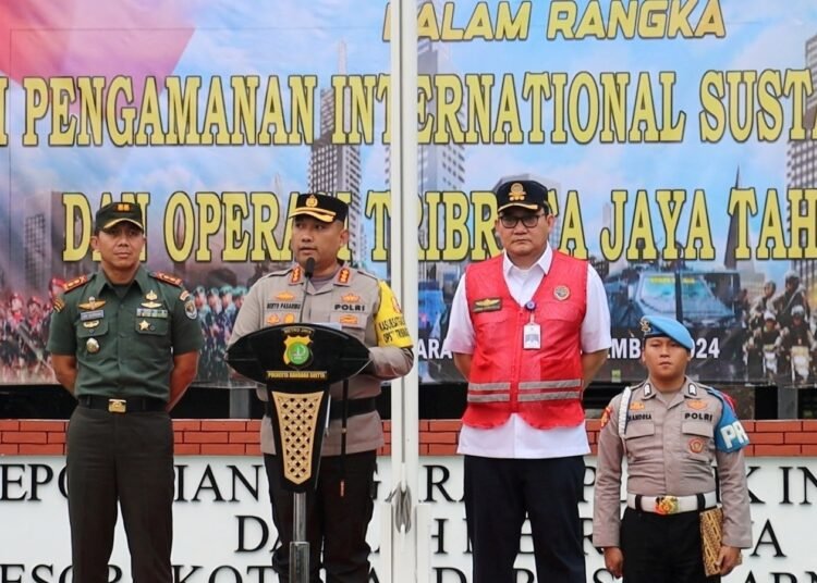 Apel gabungan POLRES Bandara Soetta, Pam kunjungan Paus Fransiskus dan kedatangan delegasi International Sustainability Forum (ISF) - TeropongRakyat.co