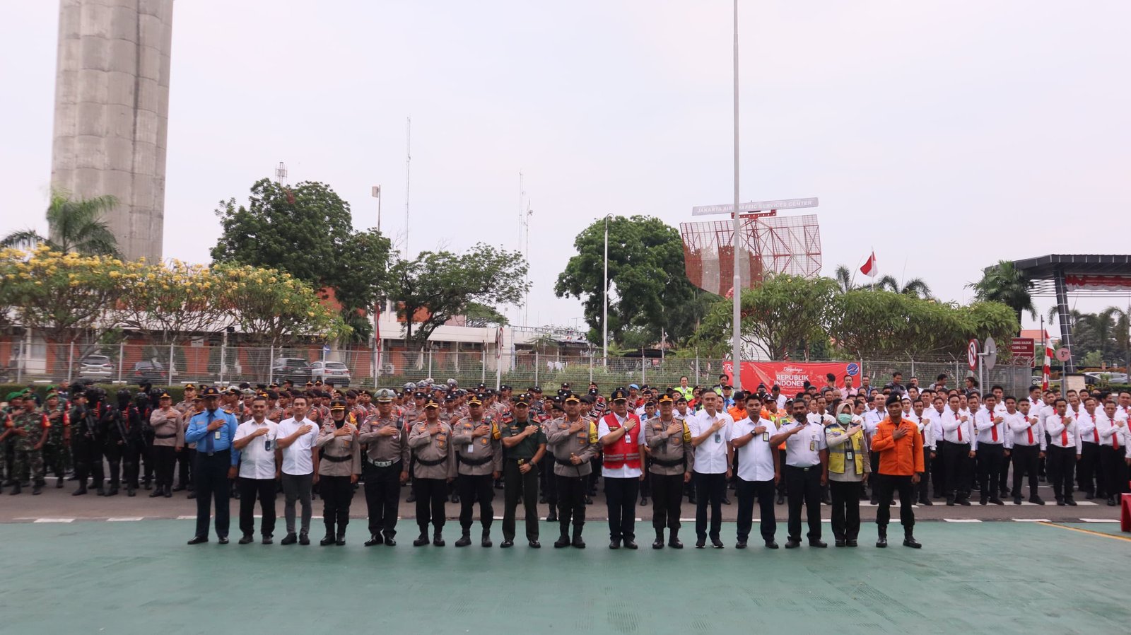 Apel gabungan POLRES Bandara Soetta, Pam kunjungan Paus Fransiskus dan kedatangan delegasi International Sustainability Forum (ISF) - TeropongRakyat.co