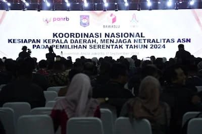 Pj. Walikota Bekasi Hadiri Rakornas Kesiapan Jaga Netralitas ASN pada Pilkada Serentak 2024 - Teropongrakyat.co