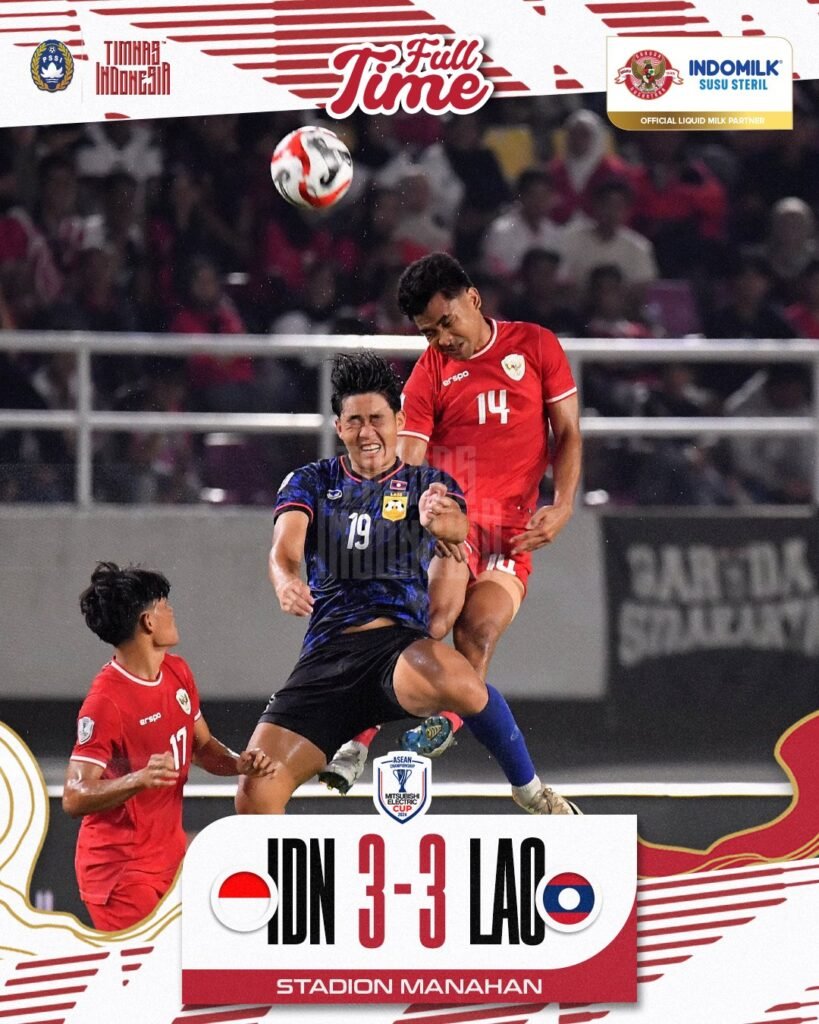 Timnas Indonesia Ditahan Imbang Laos dengan Skor 3-3 di Piala AFF 2024 - Teropong Rakyat