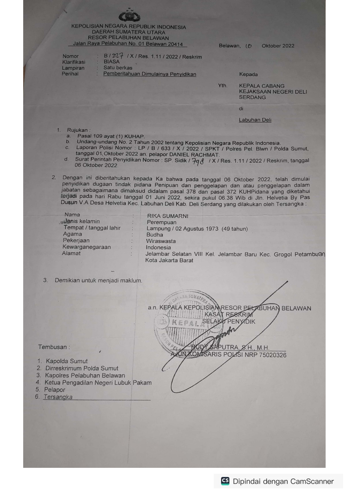 Dugaan Penggelapan, Seorang Ibu Pedagang Rempah di Sumatera Utara Ajukan Surat Permohonan Perlindungan Hukum - Teropongrakyat.co