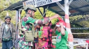 Satgas Yonif 509 Kostrad Pos Langit Bilogai Senantiasa Sapa Masyarakat Dengan Penuh Kehangatan Dan Cinta Kasih.