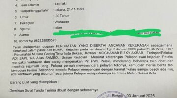 Gegara Pil Koplo Wartawan Terima Ancaman di Bunuh.