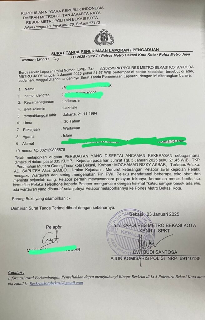 Portal Berita Indonesia dan Dunia Terkini Hari Ini, Update Harian Terbaru, Terlengkap, Tajam, Aktual dan Berimbang. Gegara Pil Koplo Wartawan Terima Ancaman di Bunuh. - Teropong Rakyat