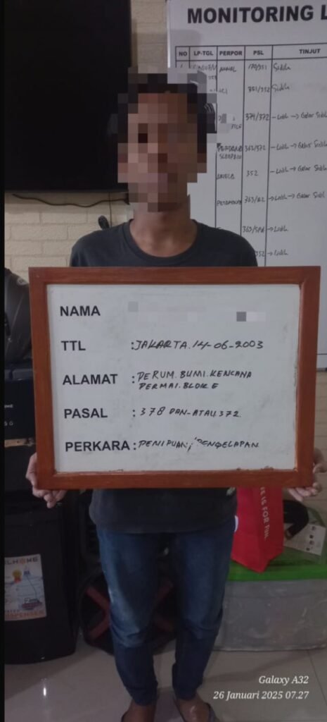 Dua Pelaku Penipuan dan Penggelapan Uang Puluhan Juta Diamankan Polsek Metro Tanah Abang - Teropong Rakyat