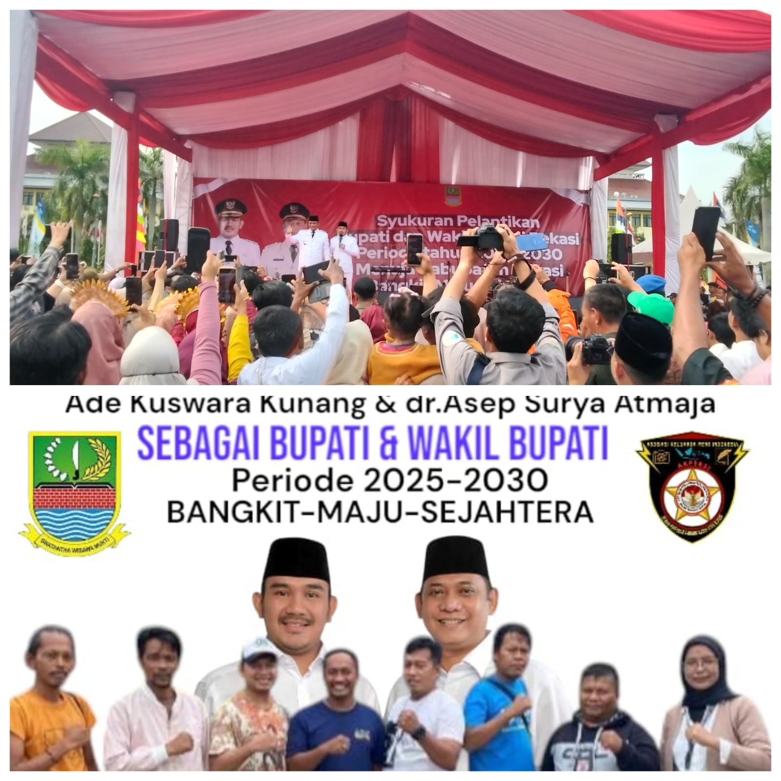 Selamat Atas Dilantiknya Ade Kuswara Kunang, S.H Dan Dr. Asep Surya Atmaja Sebagai Bupati Dan Wakil Bupati Bekasi