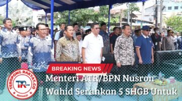 Menteri ATR/BPN Nusron Wahid Serahkan 5 SHGB untuk Warga Muara Angke