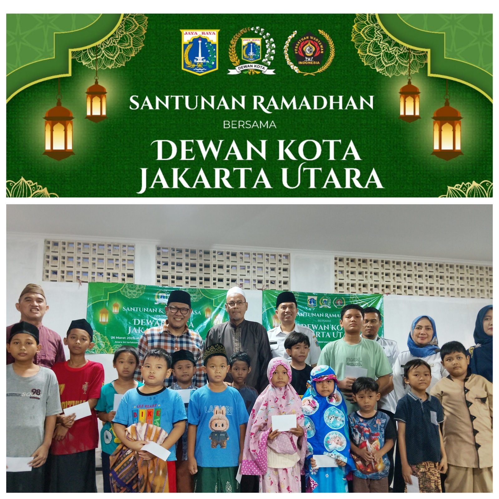 Ramadhan 2025, Dewan Kota Jakarta Utara Berikan Santunan