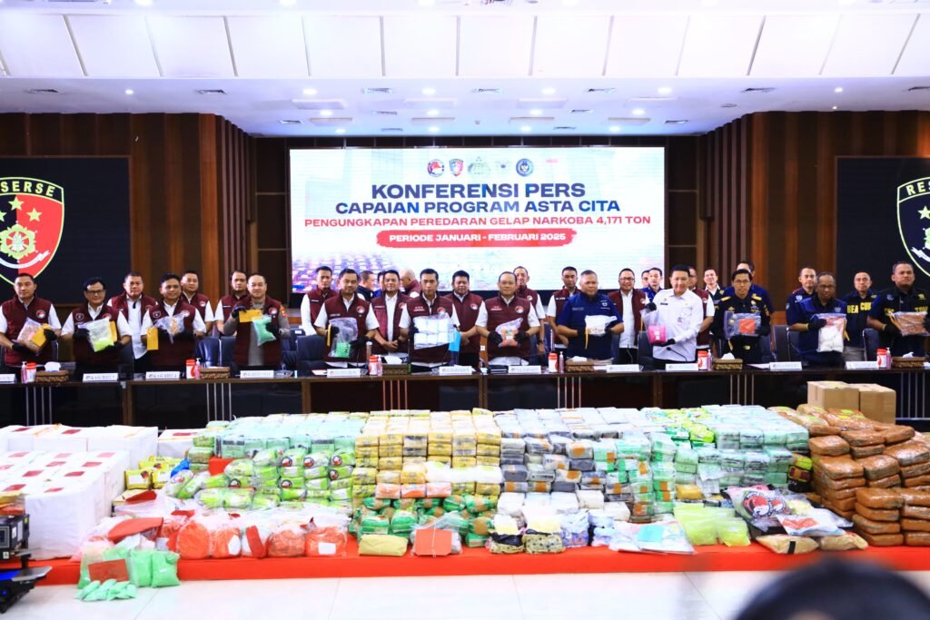 Bareskrim Polri Ungkap 6.881 Kasus Narkoba Dalam Dua Bulan, 9.586 Tersangka Ditangkap dan 4,171 Ton Narkotika - Teropong Rakyat