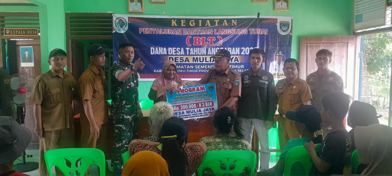 BLT DD Tahap I Desa Mulya Jaya Cair, Camat Semendawai Timur Pastikan Penyaluran Tepat Sasaran