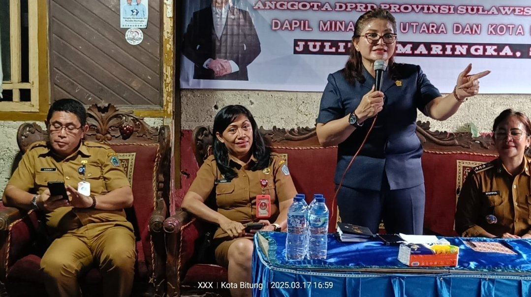 Anggota DPRD Komisi I Prov. Sulawesi Utara Julitje Margareta Marinka, S.E. Laksanakan Giat Reses Sambangi Konstituen di Kota Bitung - Teropongrakyat.co