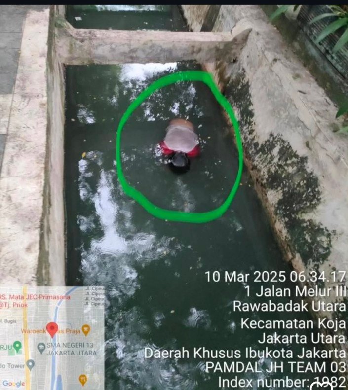 Penemuan Jenazah Tanpa Identitas di Selokan Taman Baca, Rawa Badak Utara - Teropongrakyat.co