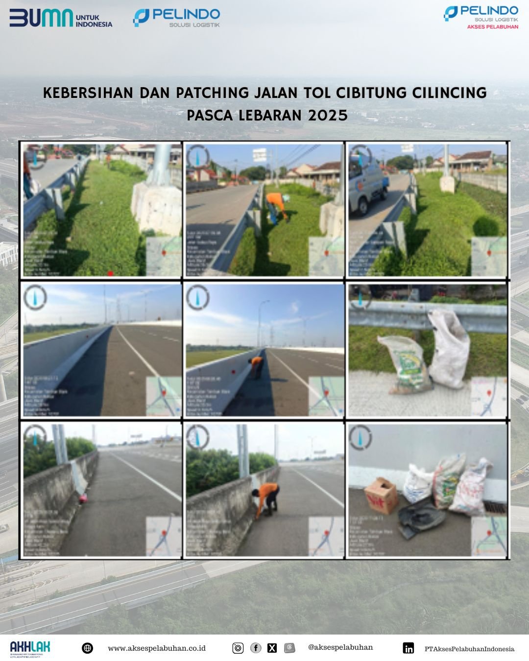 Management Walkthrough Kebersihan dan Patching Jalan TOL Cibitung Cilincing Pasca Lebaran 2025. - Teropongrakyat.co