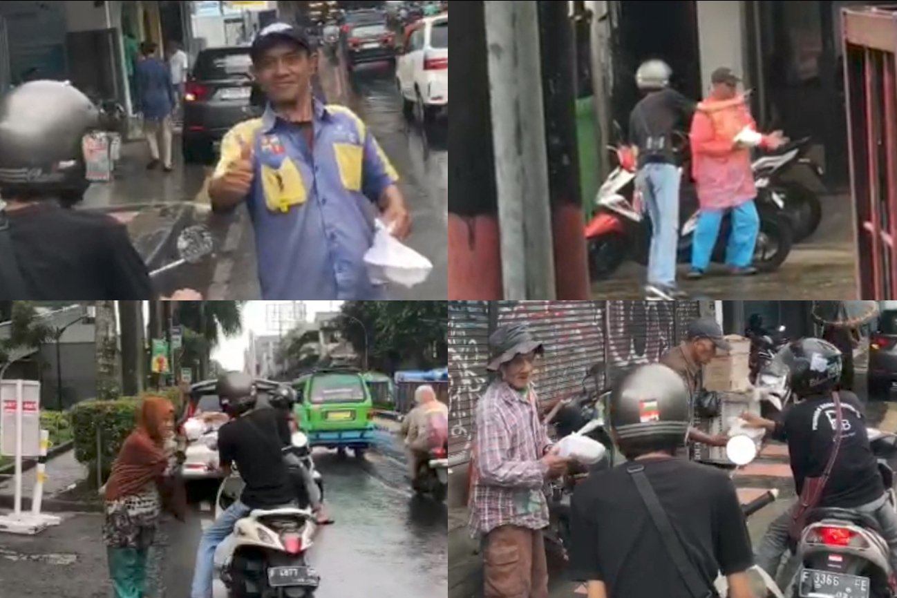Di Balik Gerimis,  Justru Semangat Pemuda Bogor Berbagi Jadi Membara