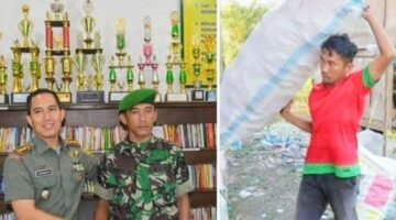 Anggota TNI Tak Malu Nyambi Menjadi  Pemulung Demi Mencukupi Kebutuhan 