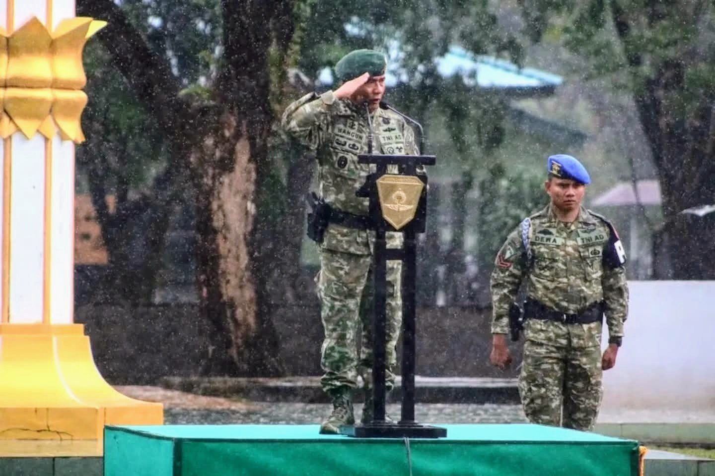 Pangdivif 3 Kostrad Pimpin Upacara Penerimaan Satgas Yonif 431 Kostrad 