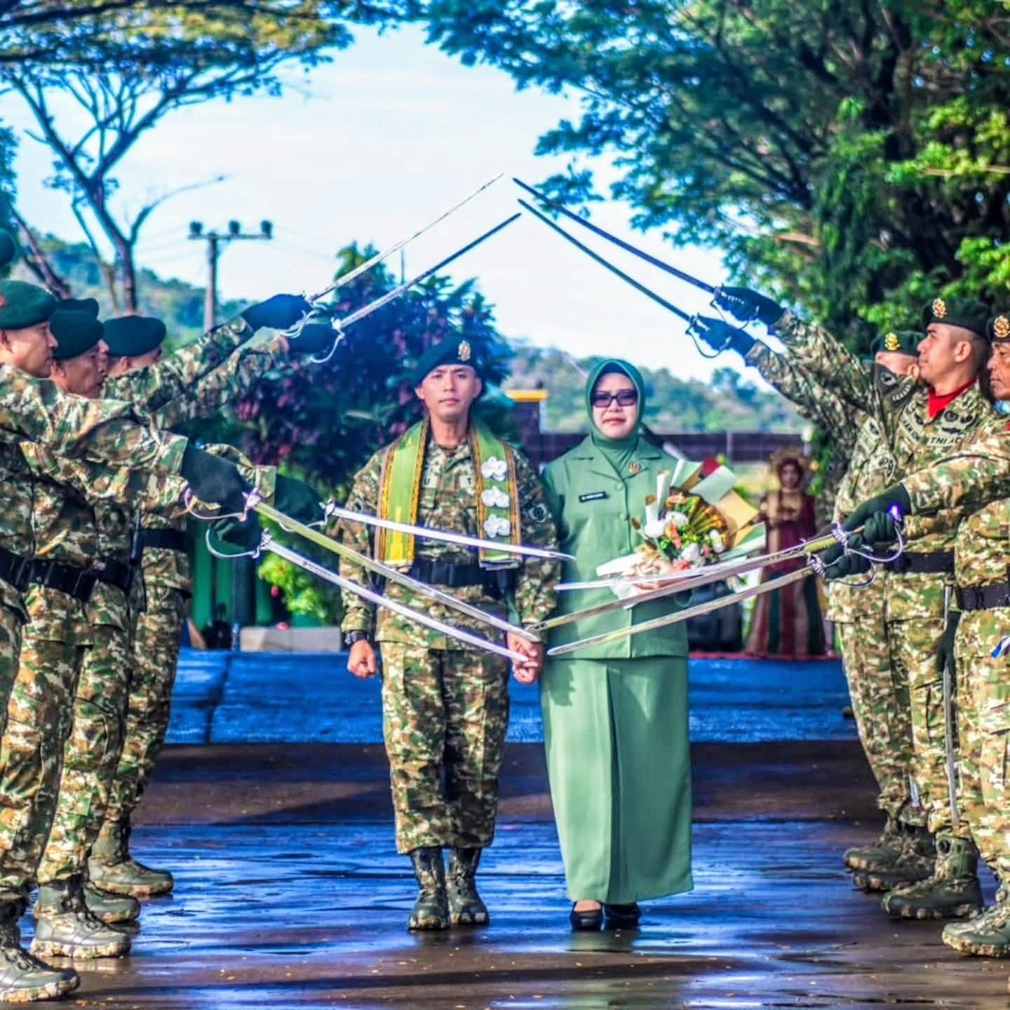 Tradisi Penyambutan Komandan Baru Batalyon Arhanud 16 Kostrad