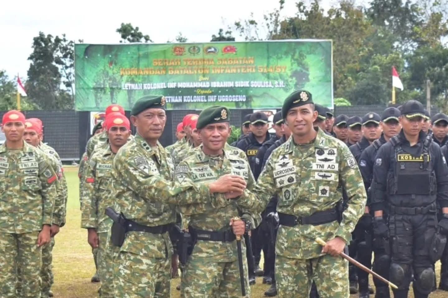 Serah Terima Jabatan Danyonif 514 Kostrad dan Pelepasan pejabat Wadanyonif 515 Kostrad