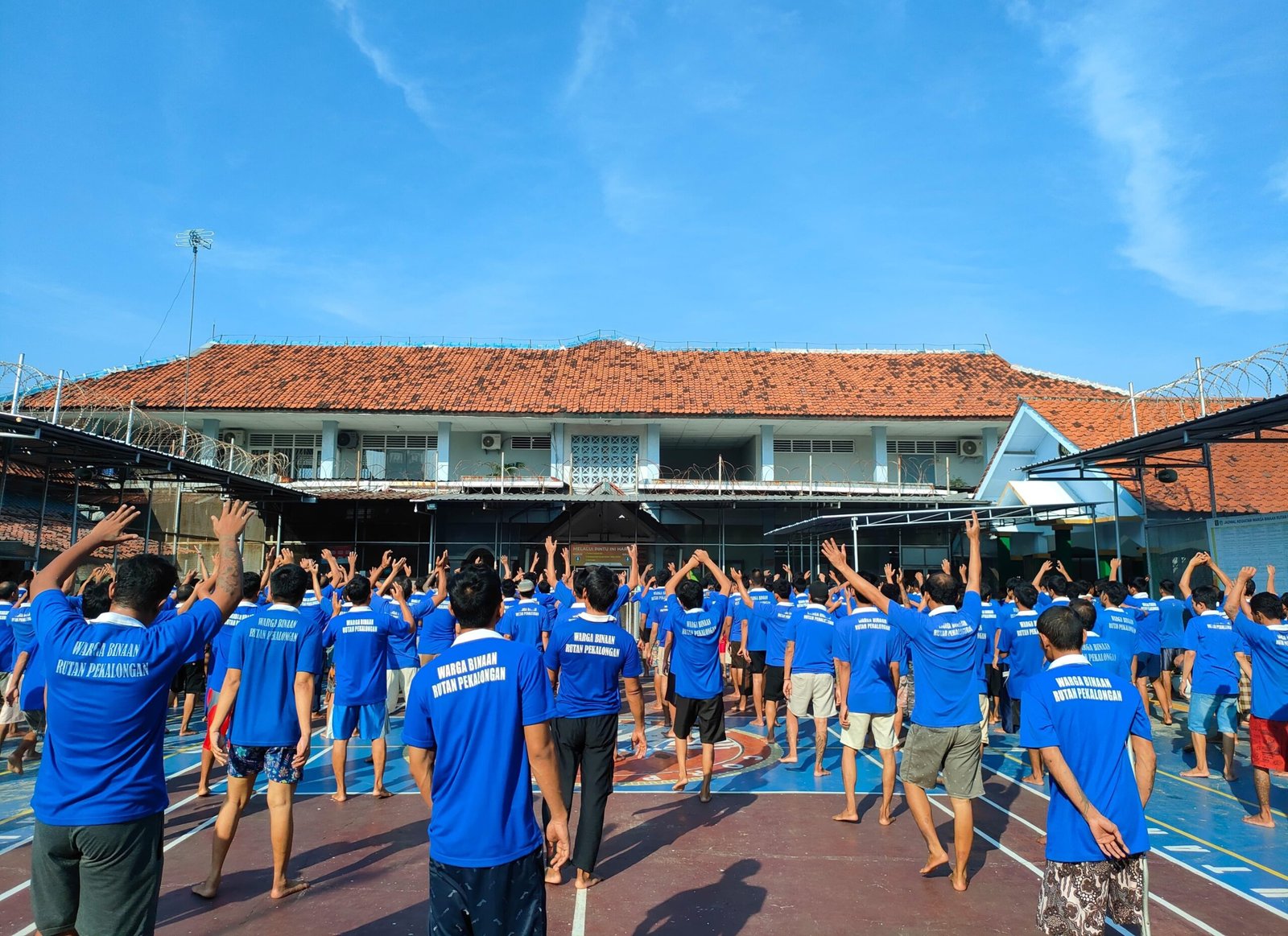 Senam Bersama, WBP Rutan Pekalongan Jaga Fisik dan Mental Tetap Prima