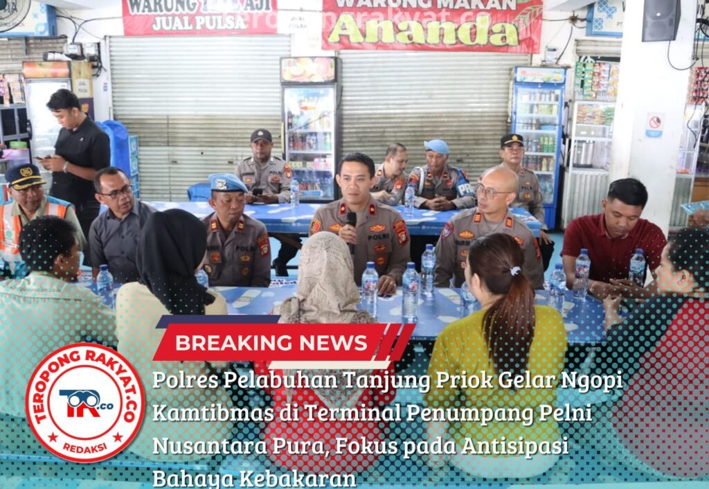 Polres Pelabuhan Tanjung Priok Gelar Ngopi Kamtibmas di Terminal Penumpang Pelni Nusantara Pura, Fokus pada Antisipasi Bahaya Kebakaran - Teropong Rakyat