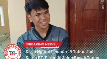 Kerja Nyata! Pemuda 19 Tahun Jadi Ketua RT, Perbaiki Jalan Rusak Tanpa Bantuan Pemerintah