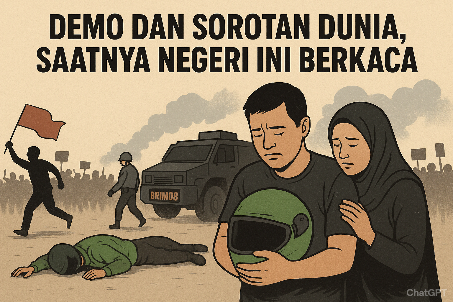 Demo 29 Agustus 2025, Sorotan Dunia, dan Kehilangan Nyawa Rakyat Kecil