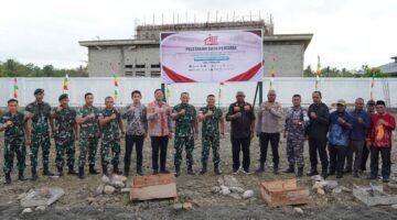 Dandim 1710/Mimika Dampingi Kasdam XVII/Cenderawasih Hadiri Groundbreaking Pembangunan Koperasi Desa dan Kampung Merah Putih