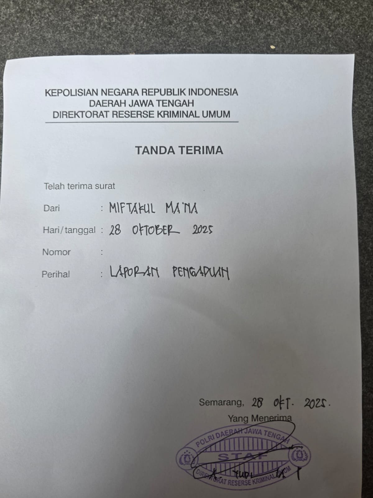 Laporan Dugaan Penistaan Agama di Bandungan Resmi Diajukan ke Polda Jateng, Pelapor Serahkan Bukti Rekaman ke Penyidik - Teropong Rakyat