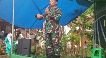 Kasdim 0818 Hadiri Istighosa dan Tabligh Akbar di Lokasi TMMD ke -126 di Desa Lebakharjo