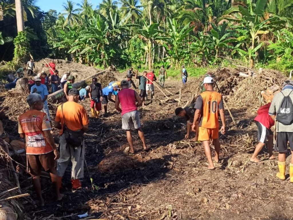 Satgas TMMD ke-126 Kodim 1505/Tidore Bersama Masyarakat Tanam Jagung di Lahan Ketahanan Pangan - Teropong Rakyat