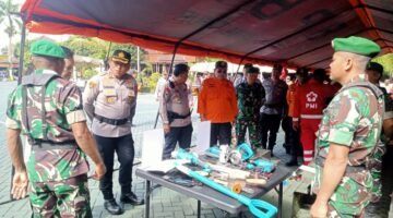 Danramil Kepanjen Hadiri Apel Gelar Kesiapan Tanggap Darurat Bencana di Polres Malang