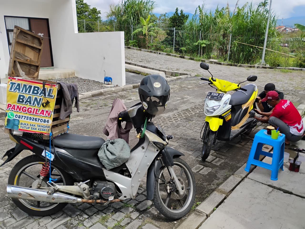 Sosok Sugianto Warga Kelurahan Temas, Sejak 2021 Berprofesi Sebagai Tukang Tambal Ban Online