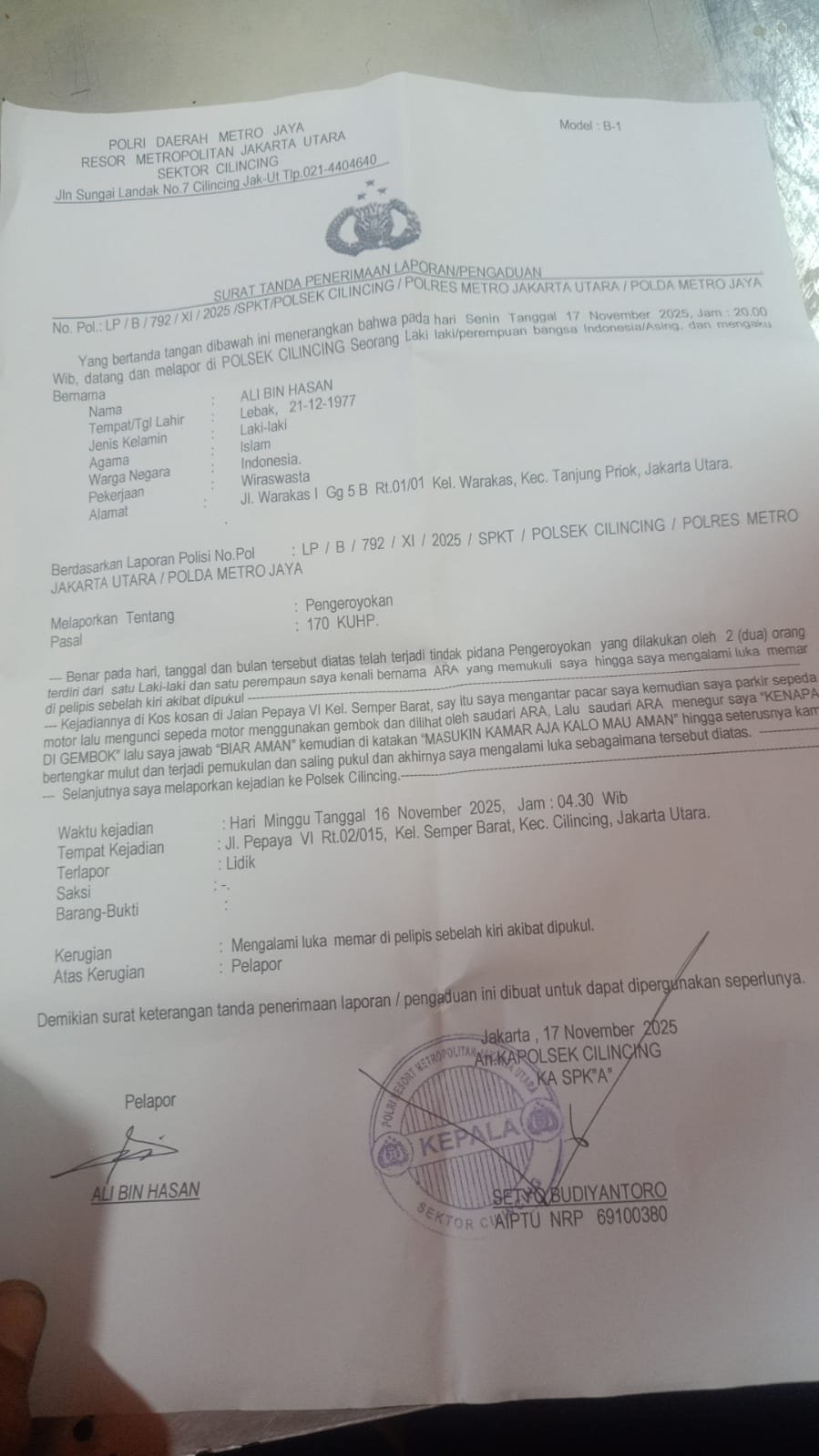 Pengeroyokan di Semper Barat: Korban Luka Lebam, Pelaku Masih Bebas Berkeliaran - Teropong Rakyat