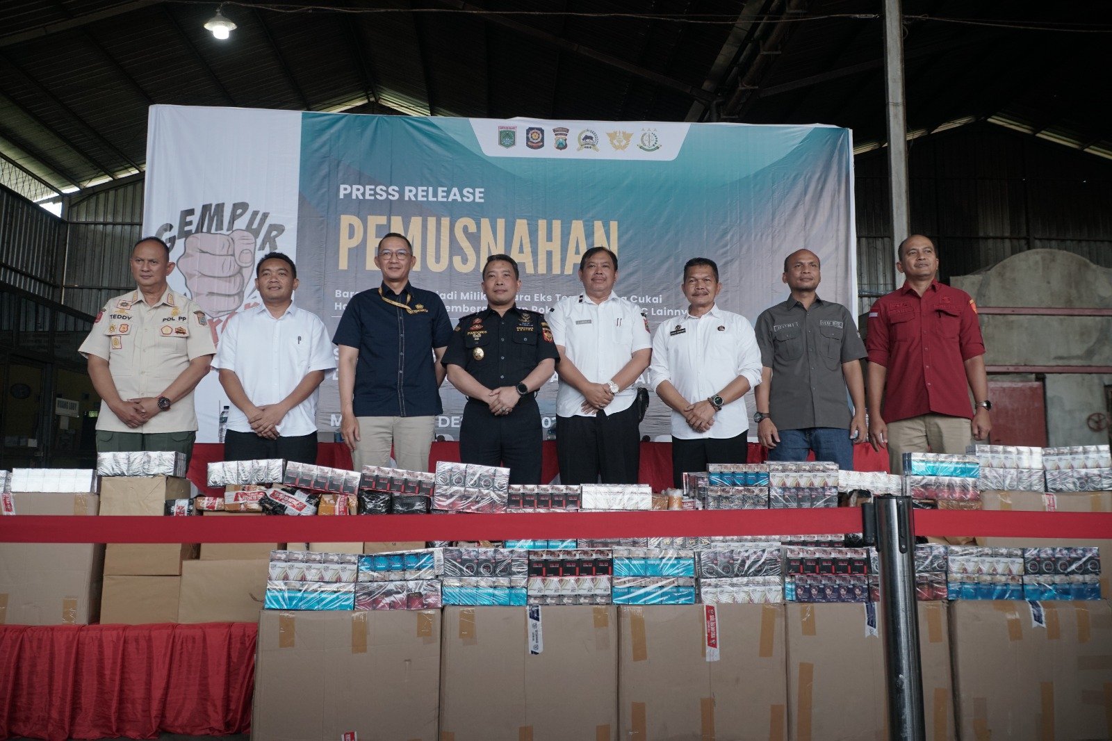 Pemusnahan Barang Kena Cukai Ilegal di Kabupaten Malang