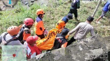 Berkat Kerja Keras Tim Gabungan Berbuah Hasil,Korban Lakalantas Hanyut Berhasil Ditemukan