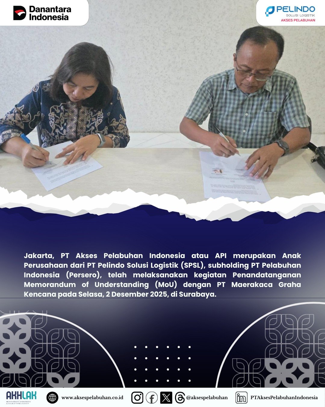 Portal Berita Indonesia dan Dunia Terkini Hari Ini, Update Harian Terbaru, Terlengkap, Tajam, Aktual dan Berimbang. Konsultasi dan Supervisi Konstruksi Jadi Fokus Kerjasama API dan Maerakaca Graha Kencana - Teropong Rakyat