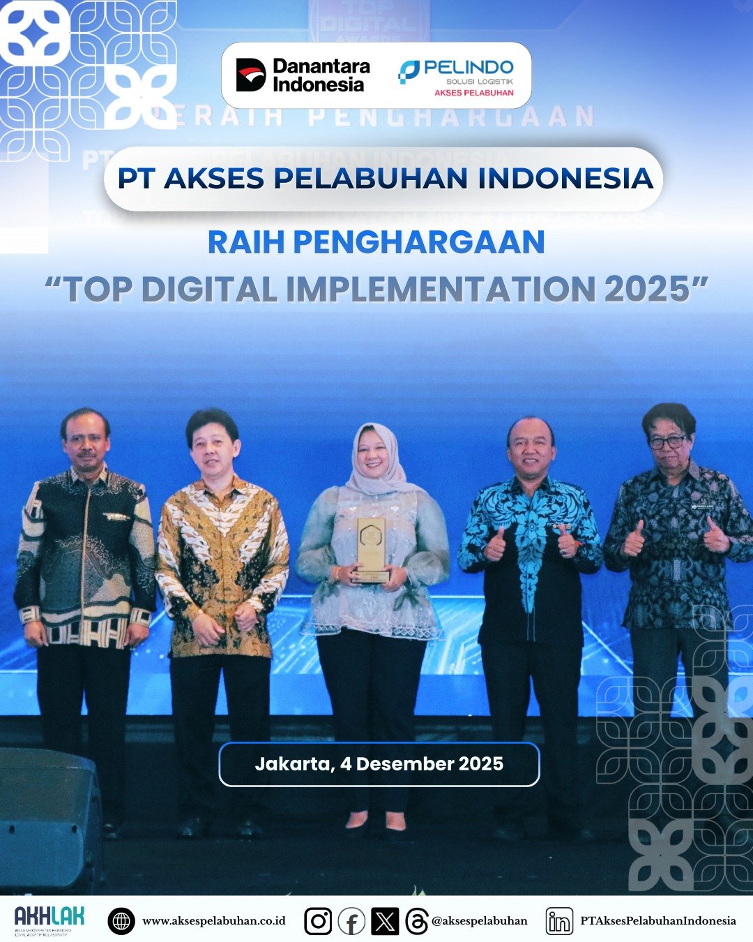 Hebat! PT Akses Pelabuhan Indonesia Diberi Penghargaan Implementasi Digital Terbaik Tahun Ini