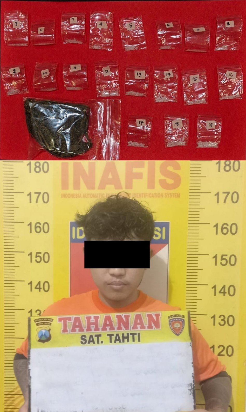 Lagi! Satresnarkoba Polres Malang Bongkar Peredaran 19 Poket Sabu dan Ganja di Bululawang