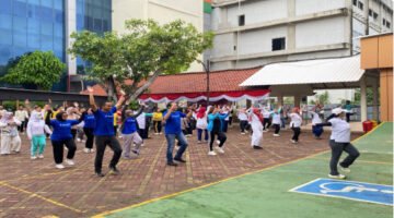 Perkuat Sinergi dan Gaya Hidup Sehat, BRI BO Jakarta Jelambar Gelar Senam Bersama RSSH