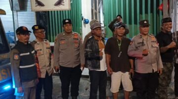 Patroli Gabungan Tiga Pilar Menteng Amankan Kerawanan Perbatasan Menteng–Tenggulun