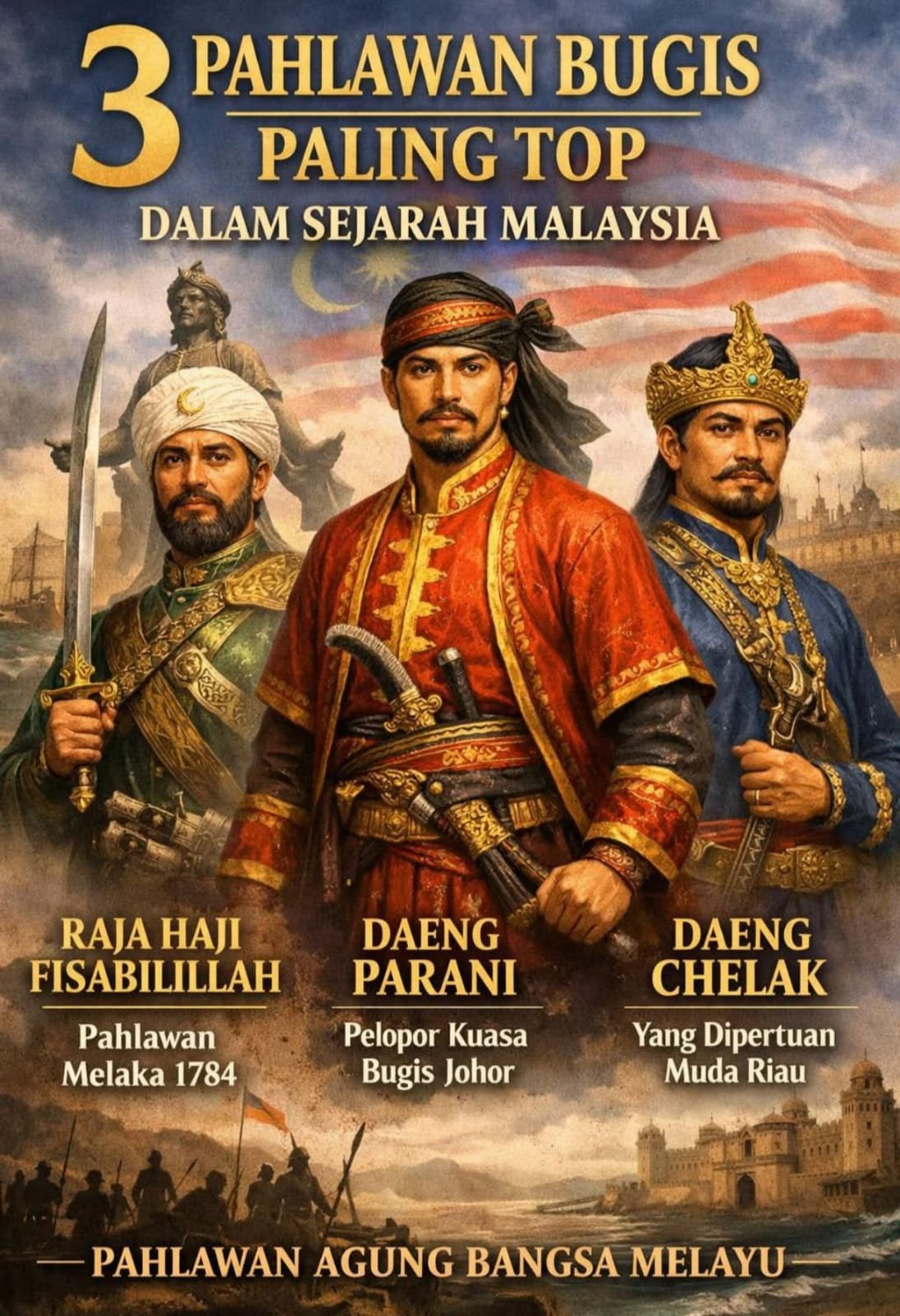 Tiga Pahlawan Bugis Paling Berpengaruh dalam Sejarah Malaysia