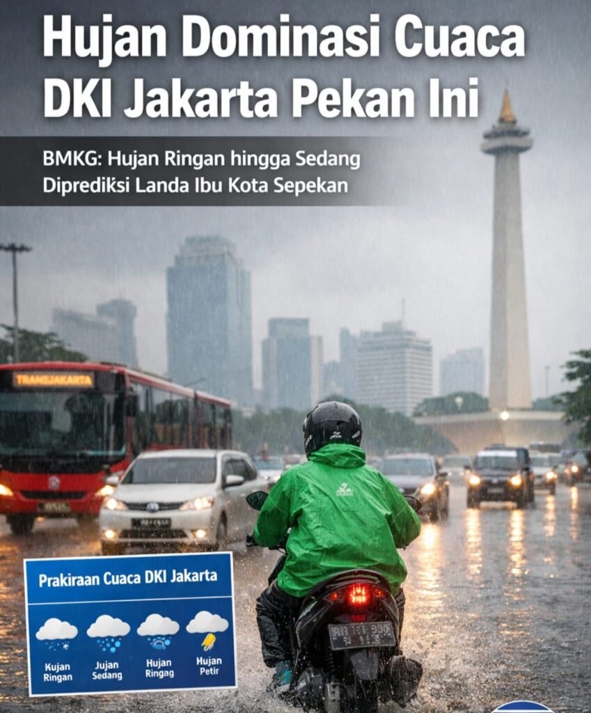 BMKG Prakirakan Hujan Ringan hingga Sedang Dominasi Cuaca DKI Jakarta Pekan Ini - Teropong Rakyat